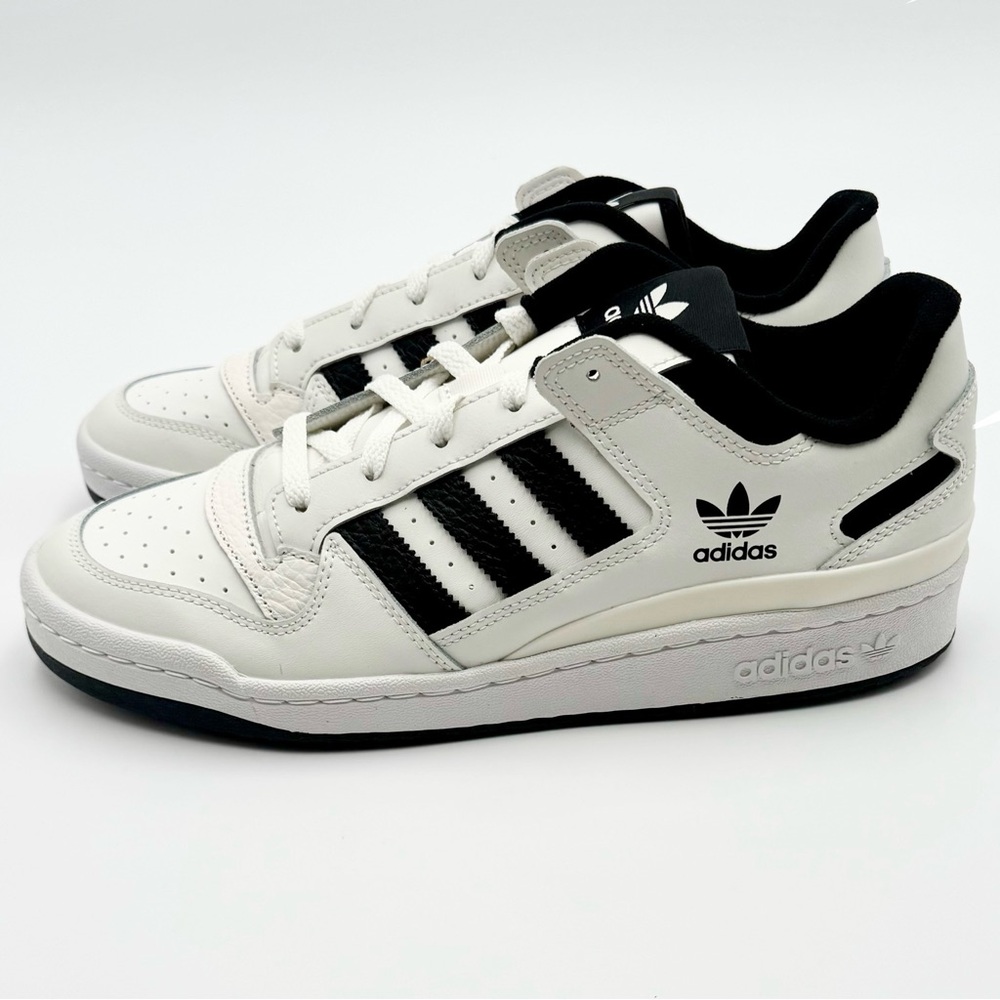 ADIDAS Forum Low CL White and Black Originals Sneakers Men’s Size 10 - Picture 5 of 12